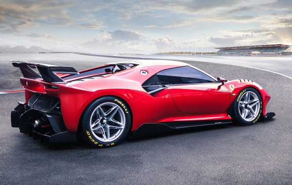 Спортивный Ferrari P80C 2019  года вид сзади