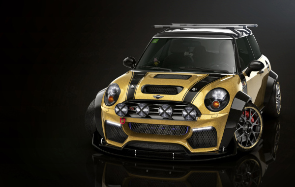 Стильный MINI CGI на сером фоне