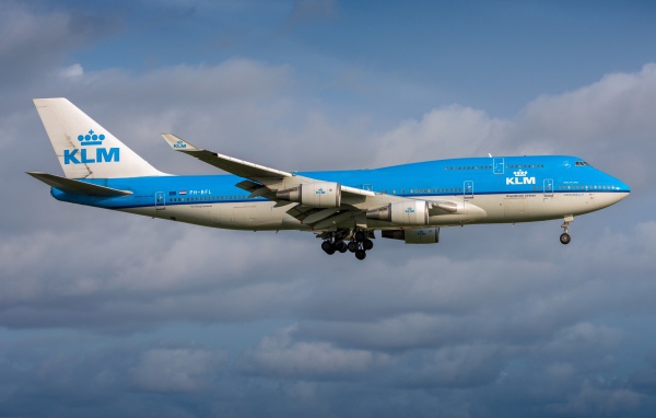 Пассажирский Boeing 747-400 авиакомпании KLM Royal Dutch Airlines