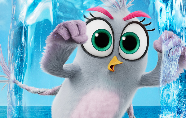 Bird character of the new cartoon Angry Birds at cinema 2, 2019