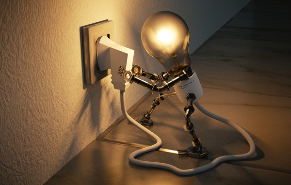 The light bulb plugs into itself