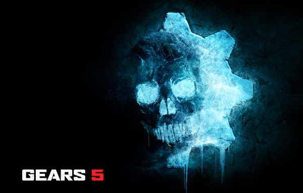 Постер с черепом на черном фоне видеоигра Gears 5, 2019