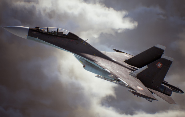 Истребитель из компьютерной игры Ace Combat 7: Skies Unknown, 2019