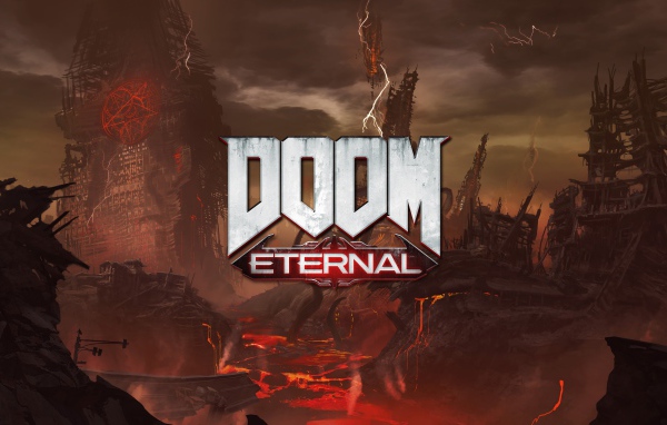 Логотип компьютерной игры Doom Eternal, 2019 года