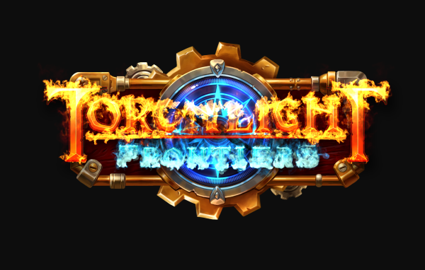 Постер компьютерной игры Torchlight Frontiers на черном фоне