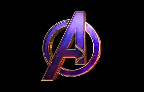 Avengers movie logo: Final 2019 on black background