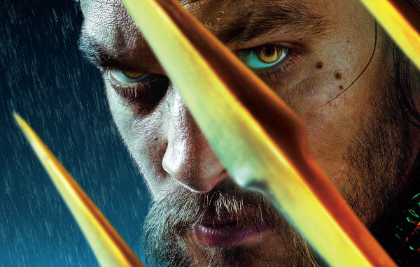 Супергерой Аквамен лицо крупным планом