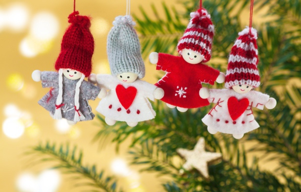 Игрушки куклы украшение на елке на Новый год 2020 