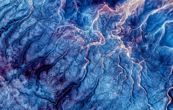 Необычная абстрактная космическая поверхность 