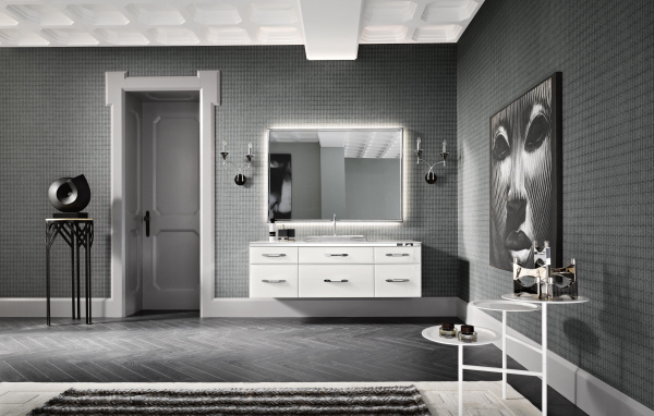 Серая комната в стиле минимализм