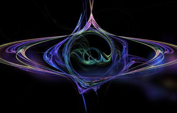 Красивый красочный абстрактный рисунок на черном фоне