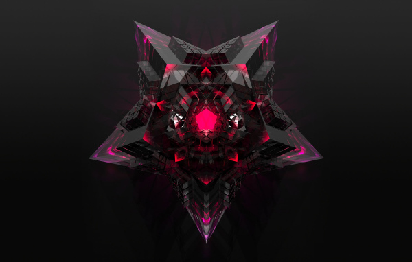 Красивая звезда на сером фоне 3д графика