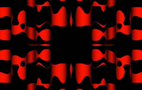 Черные и красные узоры крупным планом