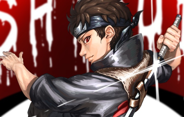 Мужчина с мечом аниме Naruto 