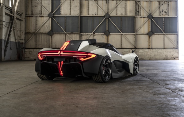 Спортивный автомобиль APEX AP-0 Concept 2020 года вид сзади