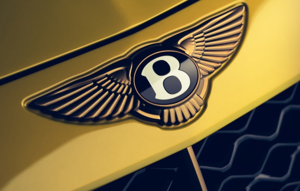 Логотип автомобиля Bentley Mulliner Bacalar 2020  года крупным планом