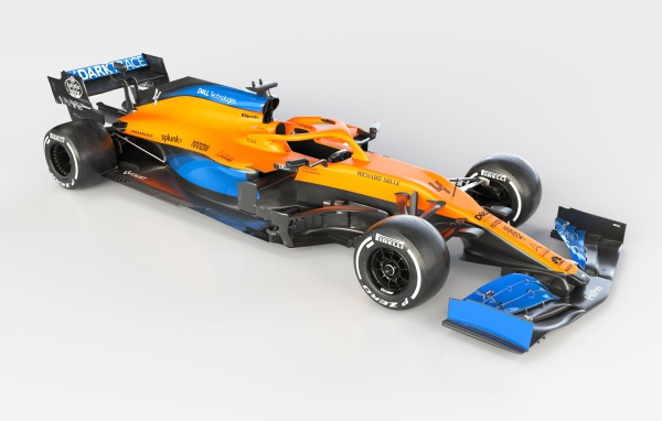 Гоночный автомобиль McLaren MCL35,  2020 года вид сверху 