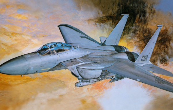 Серый военный самолет McDonnell Douglas