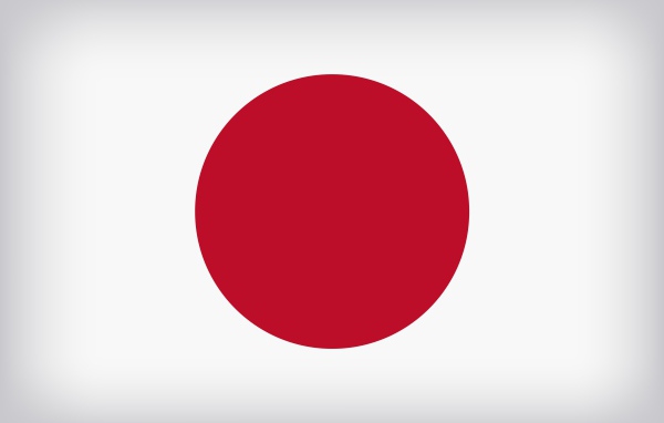 Красный круг на белом фоне, флаг Японии 