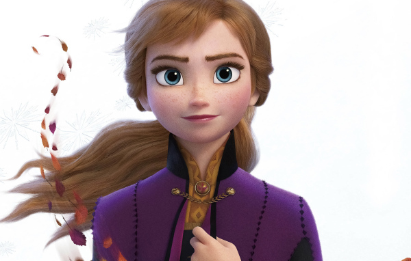 Персонаж Анна на белом фоне мультфильм Холодное сердце 2