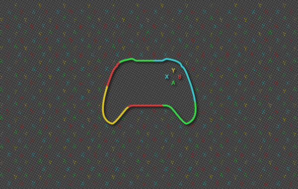 Нарисованный Xbox  контроллер 