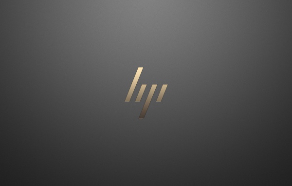 Значок hp на сером фоне