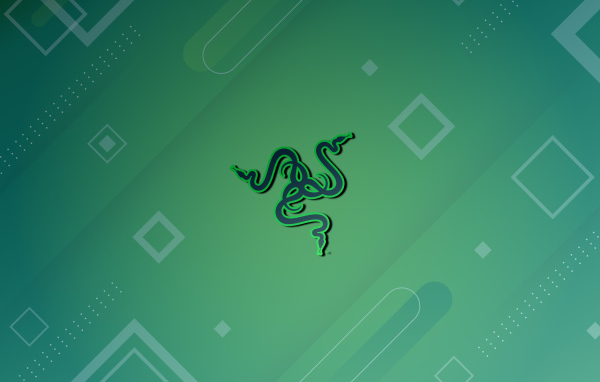 Логотип Razer на зеленом фоне