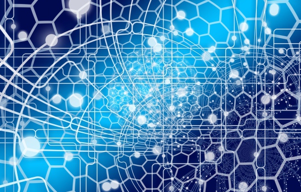 Векторная интернет паутина в неоновом свете