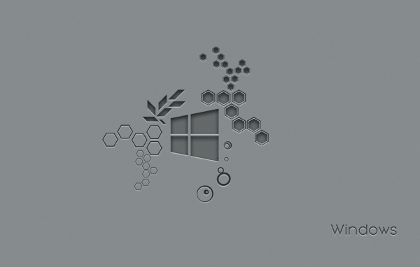 Значок Windows 10 на сером фоне 