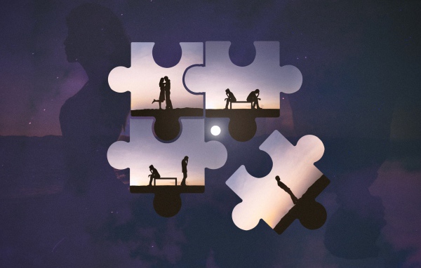 Пазлы с влюбленной парой 