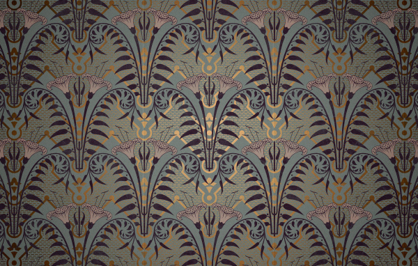 Красивый рисунок на обоях на стене 