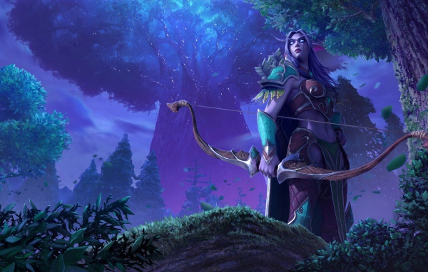 Девушка эльф, компьютерная игра Warcraft III: Reforged, 2020