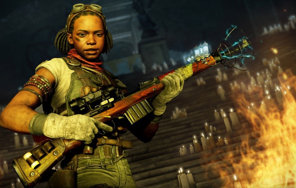 Девушка из компьютерной игры Zombie Army 4: Dead War