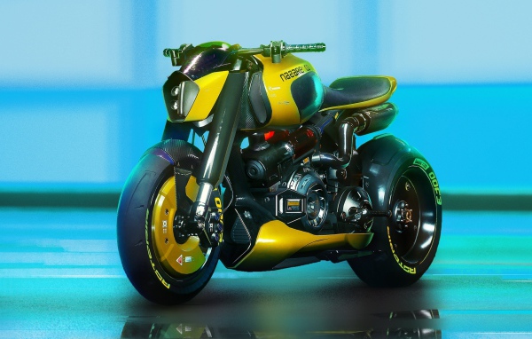 Мотоцикл из компьютерной игры Cyberpunk 2077