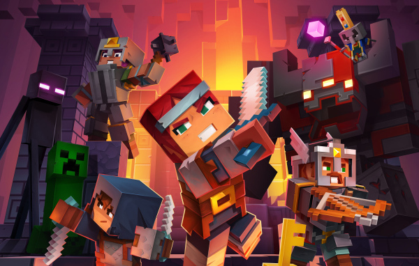 Новая компьютерная игра Minecraft Dungeons, 2020