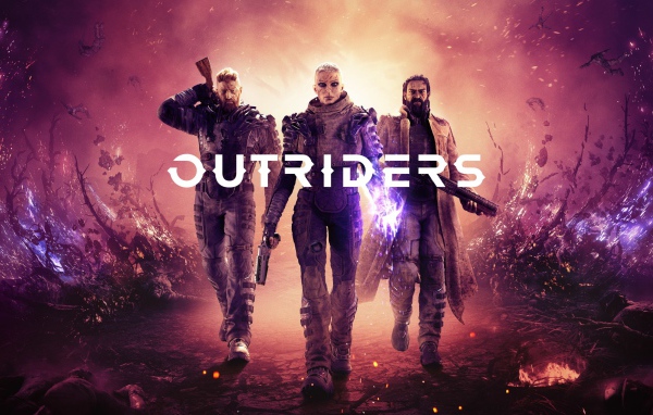 Постер новой компьютерной игры Outriders, 2020