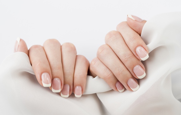 Beautiful neat manicure for a girl