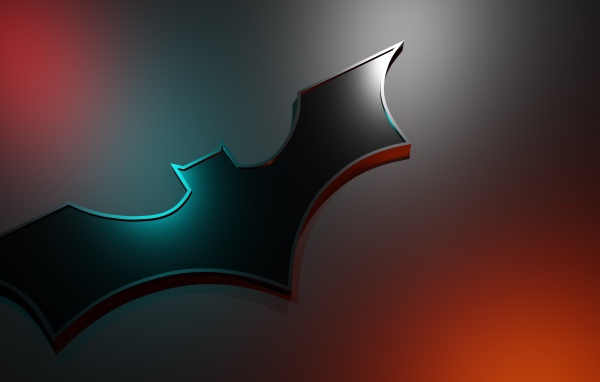 Черный логотип Бэтмена на коричневом фоне