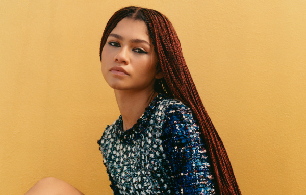 Актриса Зендая с косичками на голове 