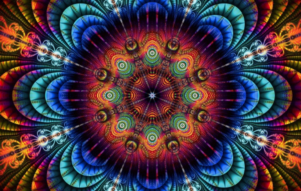 Красивый абстрактный красочный рисунок 