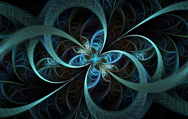 Красивый абстрактный узор на черном фоне