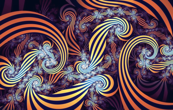 Красивый фрактальный рисунок с полосками