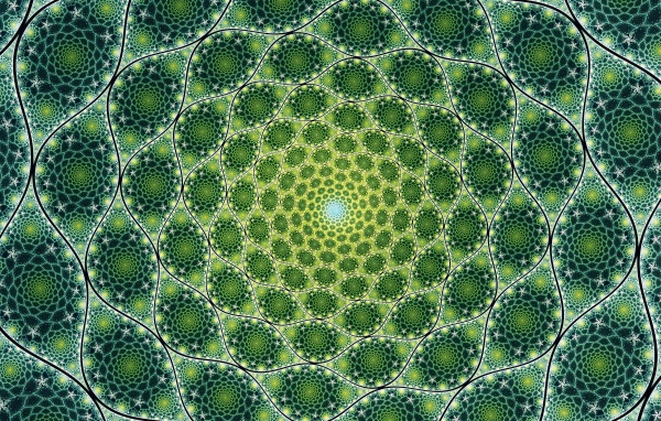 Красивый необычный зеленый узор