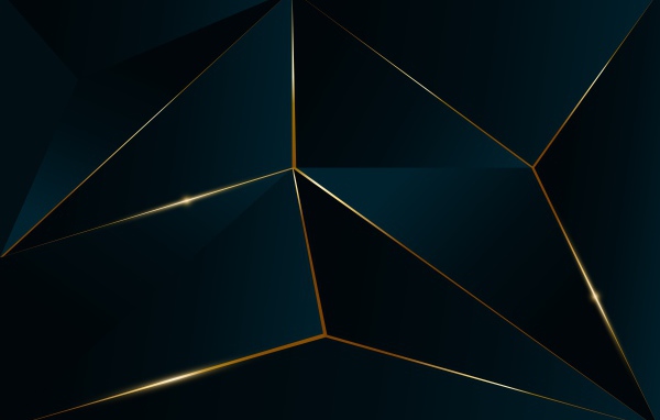 Черные геометрические фигуры с золотой окантовкой 