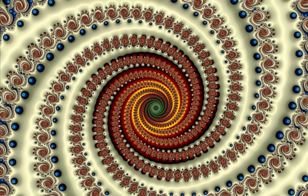 Коричневая градиентная спираль 