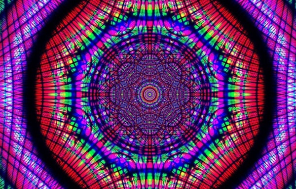 Разноцветный узор калейдоскопа 