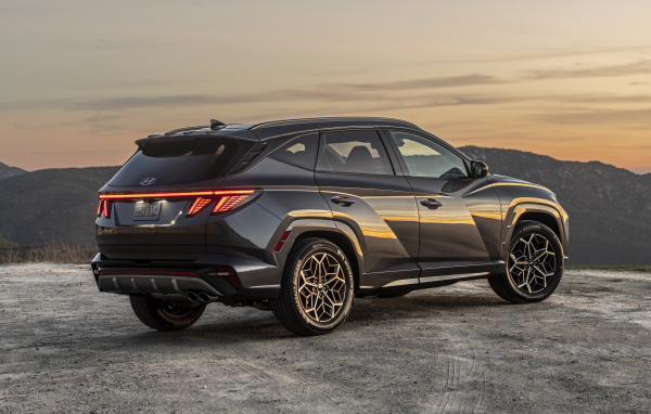 Внедорожник Hyundai Tucson N Line, 2022 года вид сзади