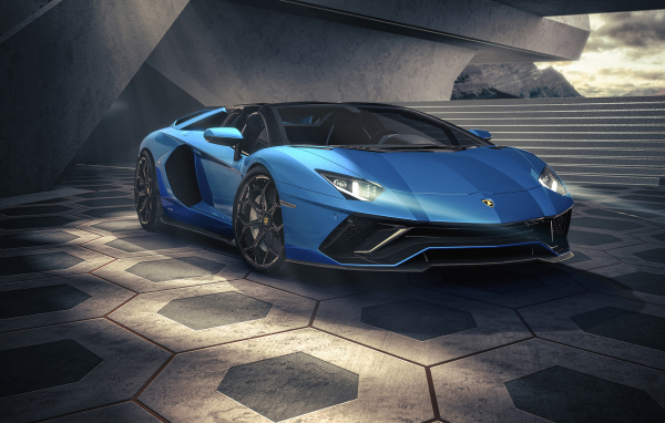 Красивый автомобиль Lamborghini Aventador LP 780-4 Ultimate 2021 года