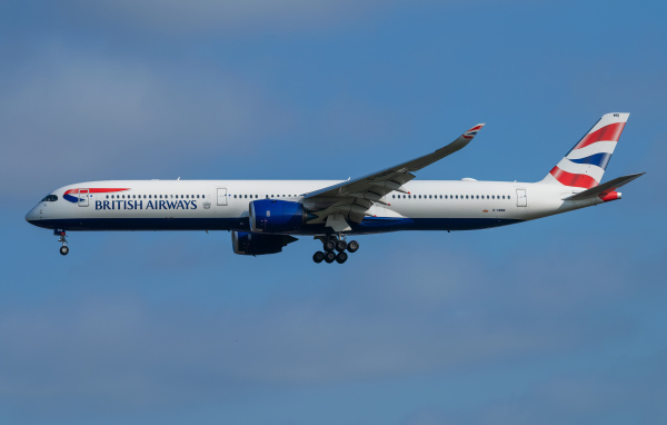 Пассажирский Airbus  A350-1000 авиакомпании British Airways