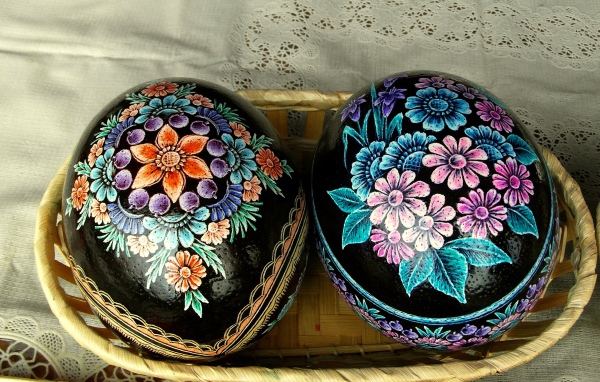 Яйца с красочным цветочным рисунком на Пасху 2021